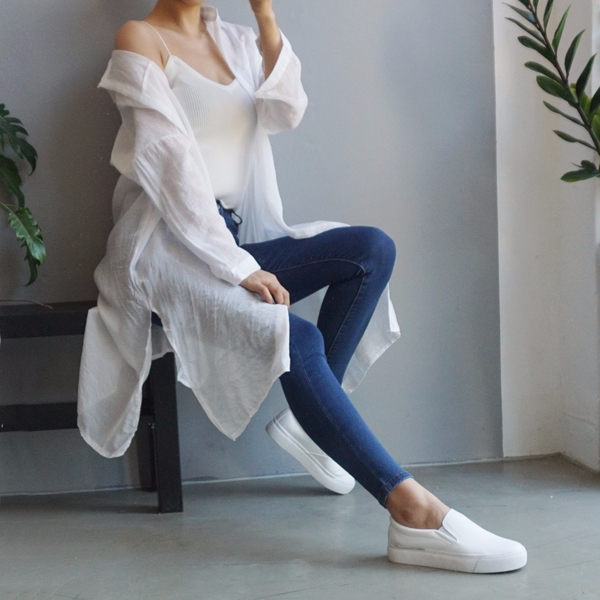 Women Jeans Pants High Waist Roll Up Long Span Ski