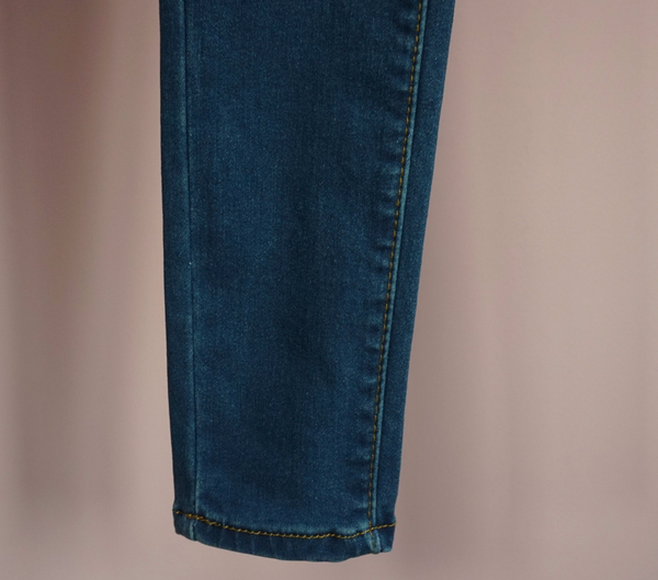 Women Jeans Pants High Waist Roll Up Long Span Ski