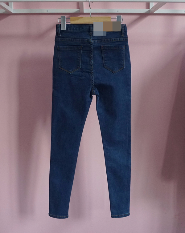 Women Jeans Pants High Waist Roll Up Long Span Ski