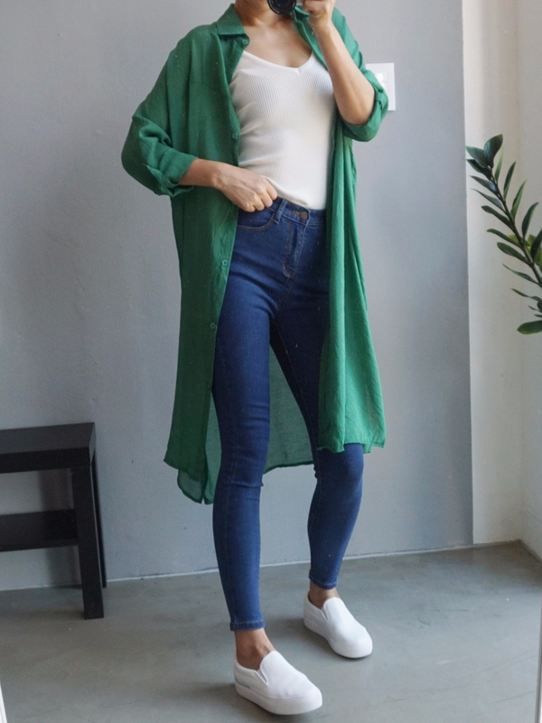 Women Jeans Pants High Waist Roll Up Long Span Ski