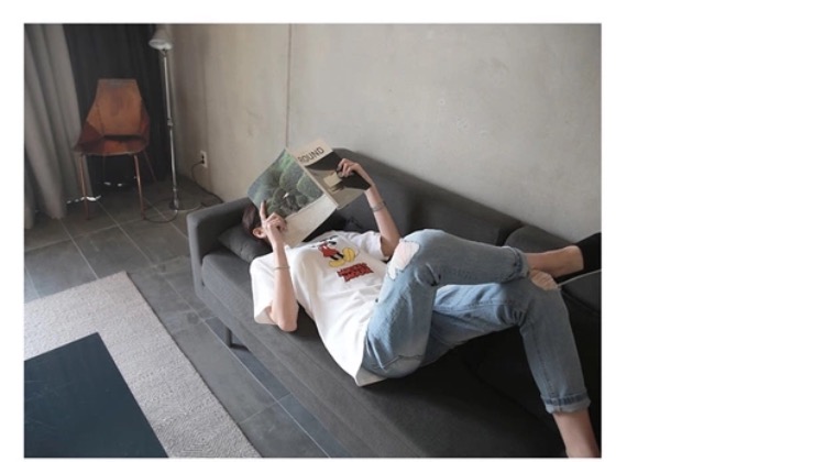 Homewear T-Shirt Silk Feeling Women's Short Sle