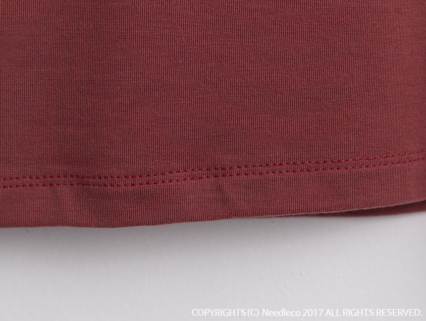 Needle Coat Neck Roll Up 7 Pcs Tencel T-Shirt High