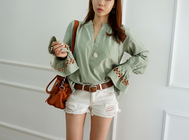 NEW FASHION LADY GIRL Blouse Embroidered Ethnic Pu