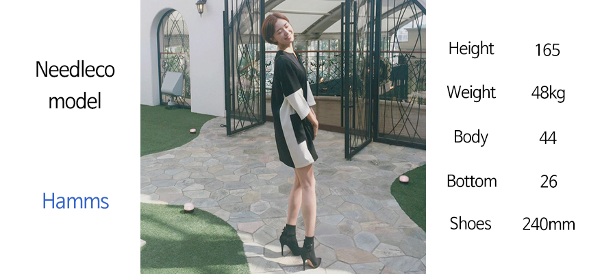 Needle Coat Neck Roll Up 7 Pcs Tencel T-Shirt High