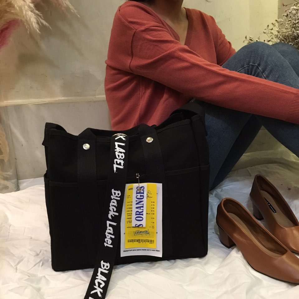 New Women's Bags Black Label Big Back Tote ab C