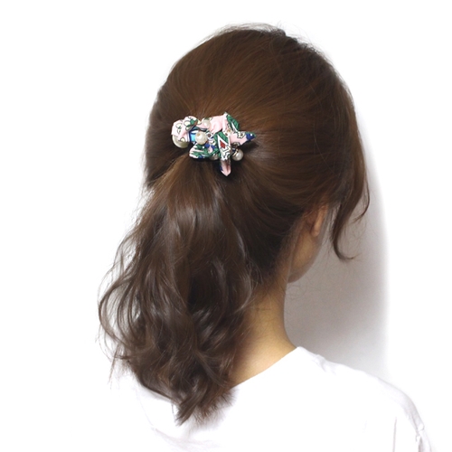 Cute ribbon pearl hair lace head lace point Simple