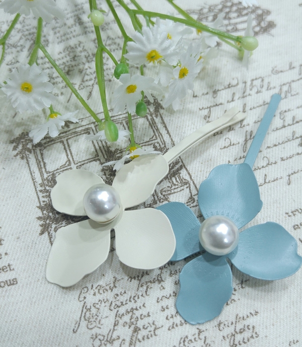 Flower pin silpein Hair item Feminine pin Advanced