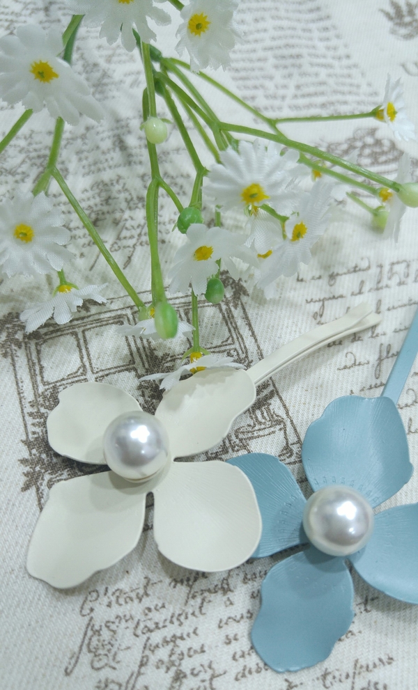 Flower pin silpein Hair item Feminine pin Advanced