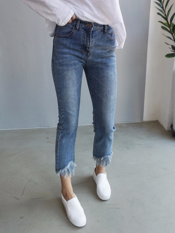 Women Jeans Pants Skirts Cutting Boots Cut Jeans T