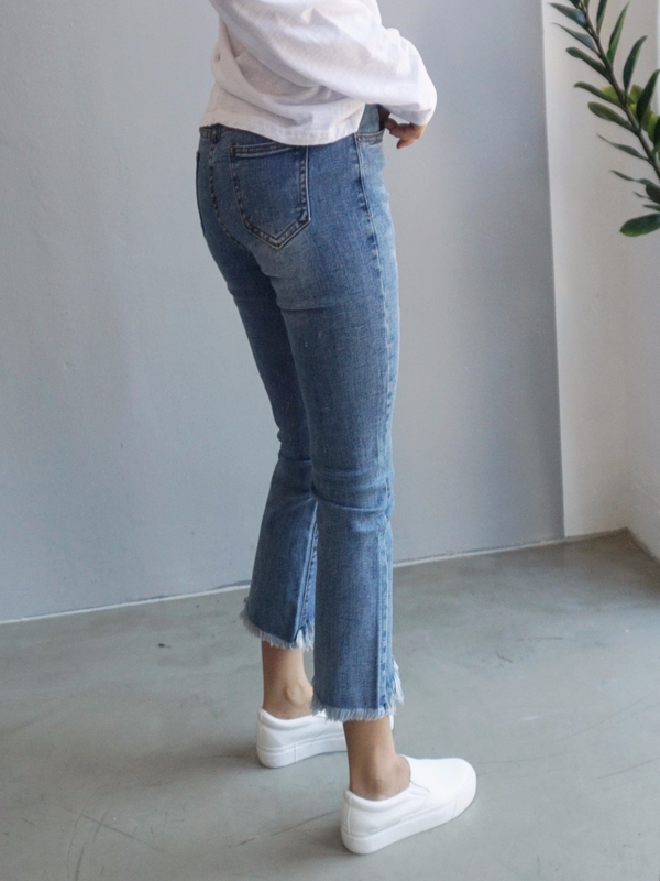 Women Jeans Pants Skirts Cutting Boots Cut Jeans T