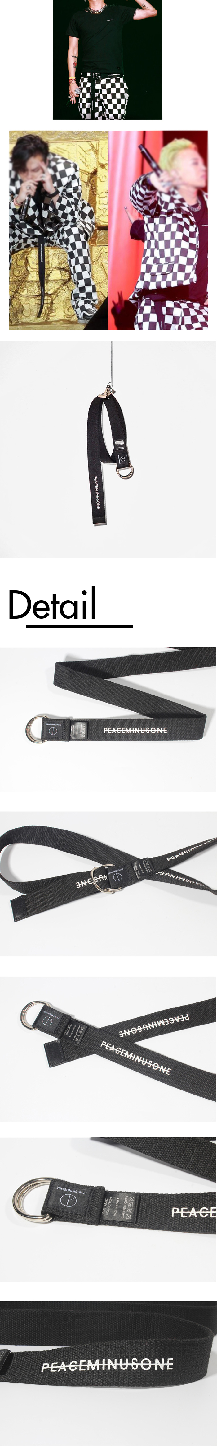 NEW MEN FASHION BELT Peace Minus One logo belt PEA