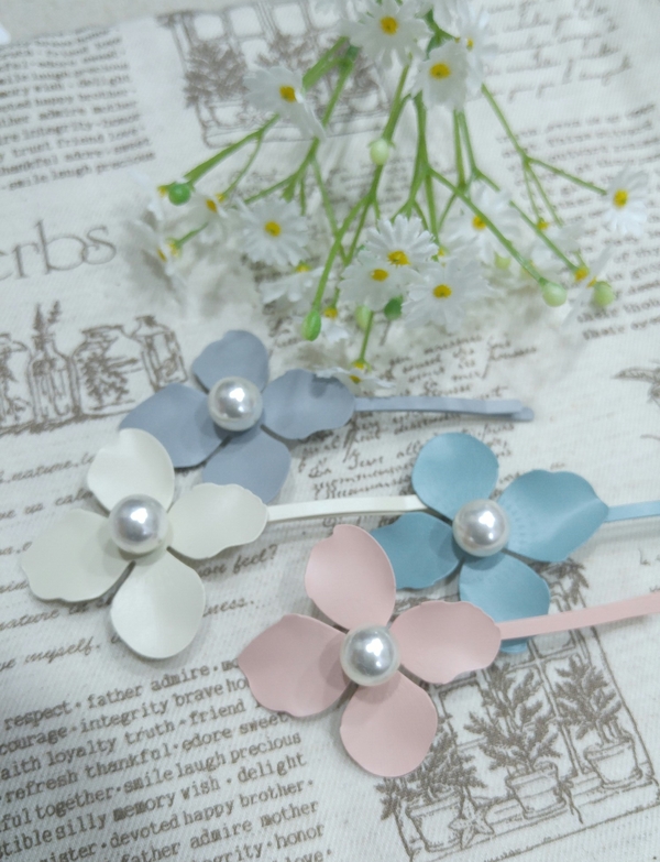 Flower pin silpein Hair item Feminine pin Advanced