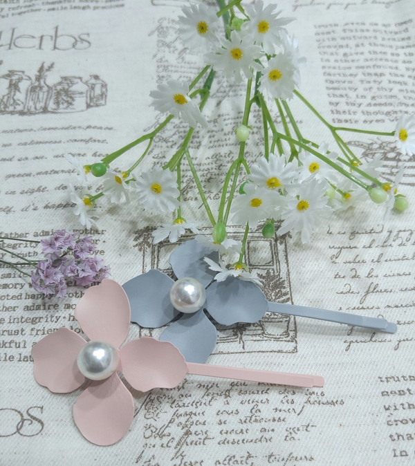 Flower pin silpein Hair item Feminine pin Advanced