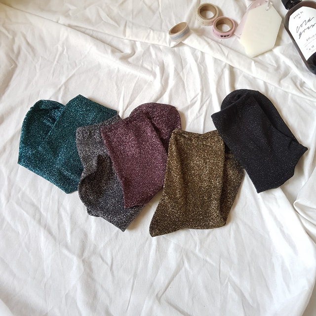 New Metal Glitter Sock Glitter Fashion Point Four 