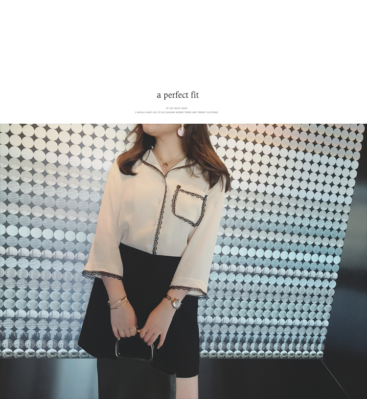 Lace Chiffon Blouse Big Size XL ~ 4XL, 77 ~ 120 Dr