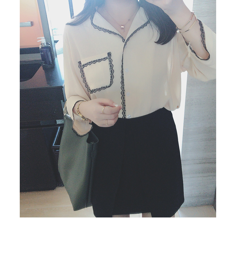 Lace Chiffon Blouse Big Size XL ~ 4XL, 77 ~ 120 Dr