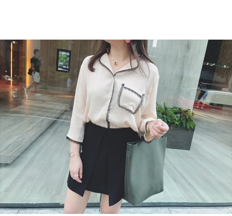 Lace Chiffon Blouse Big Size XL ~ 4XL, 77 ~ 120 Dr