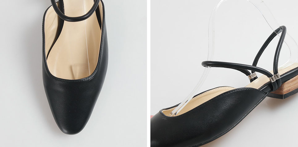 New 2type Woody heel strap Blower 2cm Chic Unique 