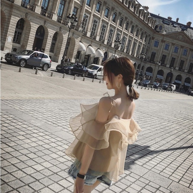 NEW FASHION LADY GIRL Blouse Frill Chiffon Off-Sho