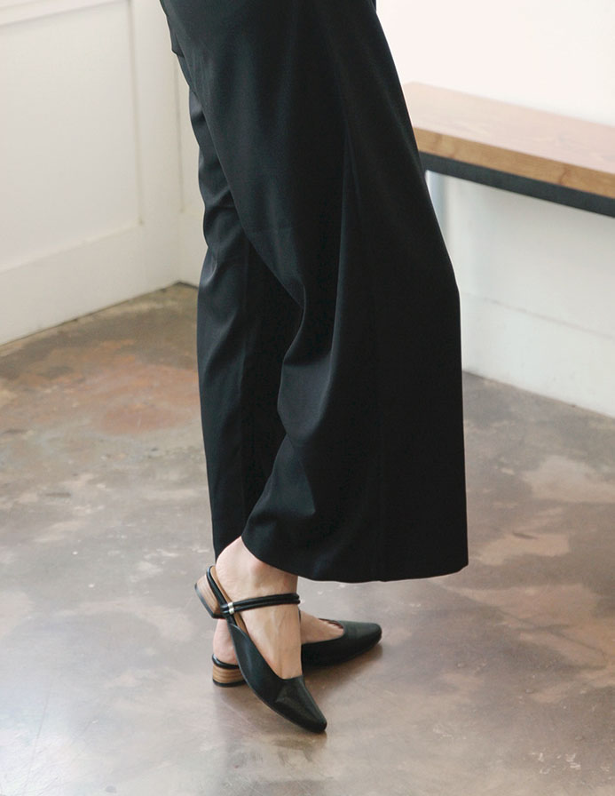 New 2type Woody heel strap Blower 2cm Chic Unique 