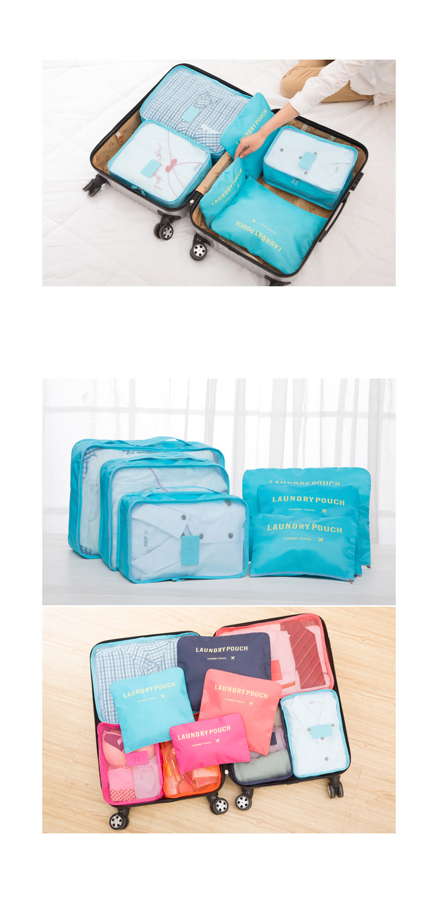 NEW TRAVEL STORAGE ORGANISER Travel Pouch 6-piece 