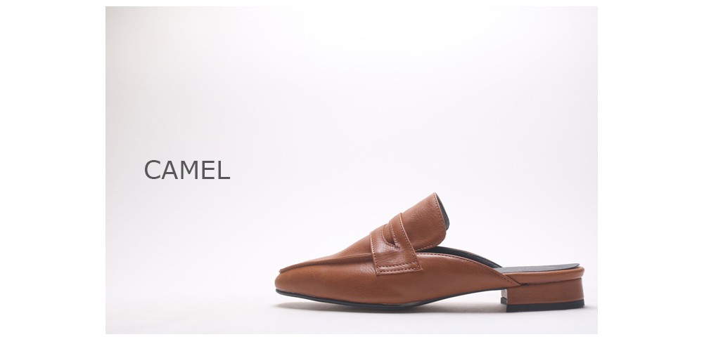 New Domestic Basic Blower 3cm Women Leather Slippe
