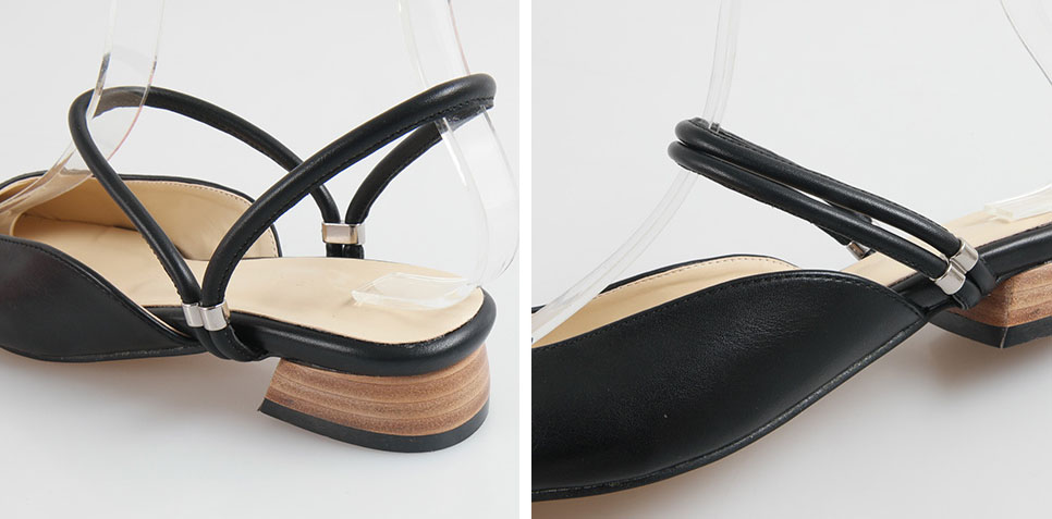 New 2type Woody heel strap Blower 2cm Chic Unique 