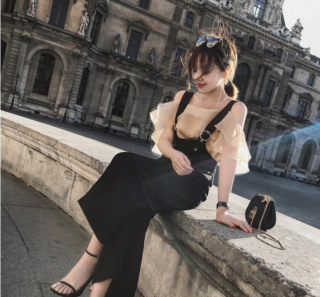 NEW FASHION LADY GIRL Blouse Frill Chiffon Off-Sho