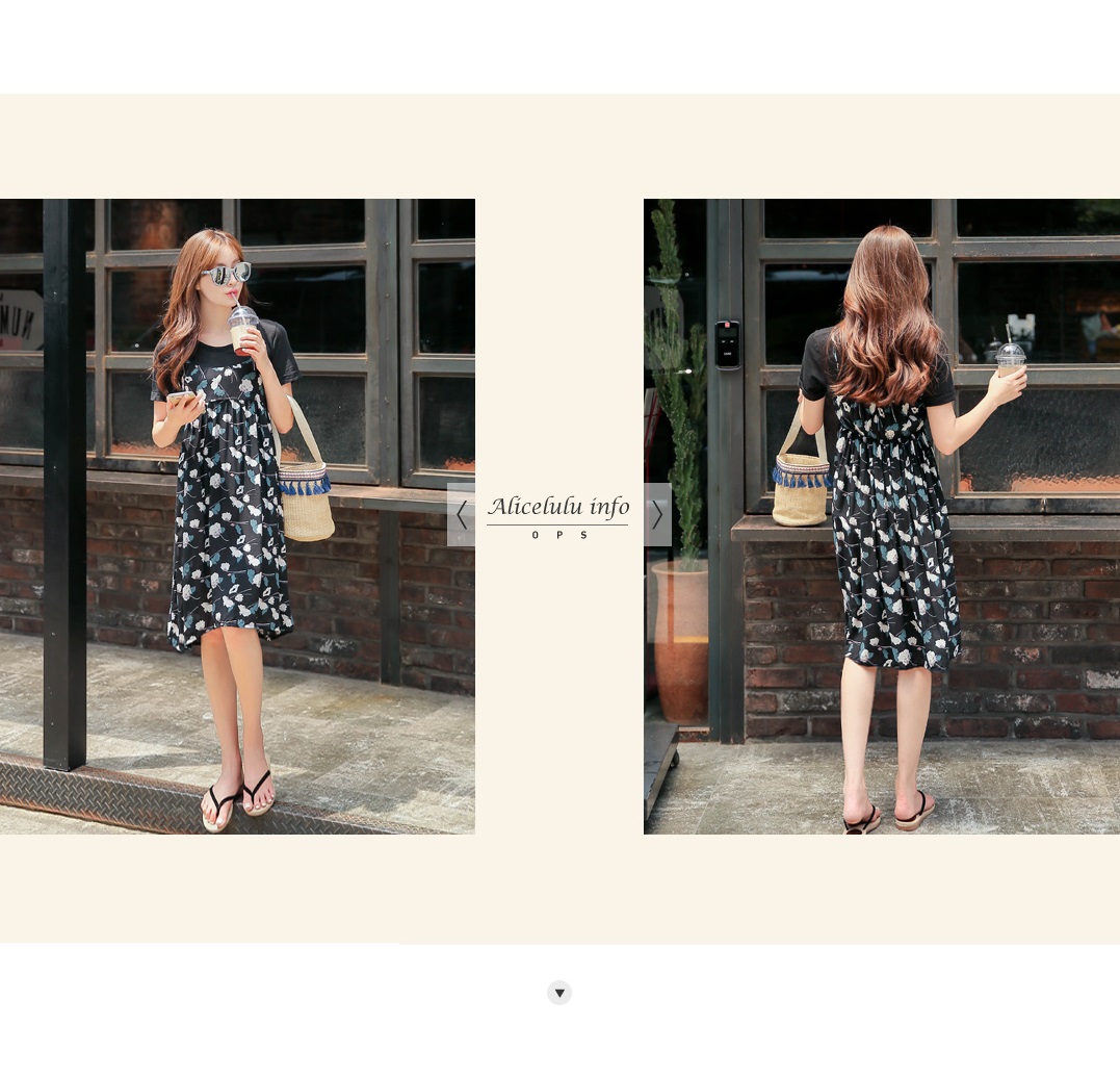 Chiffon Layered Autumn Flower Riason One Piece 20s