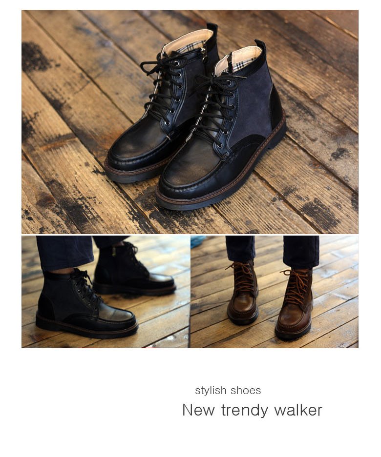 NEW MEN WALLKER BOOTS 2.5cm Vintage Angle Walker S