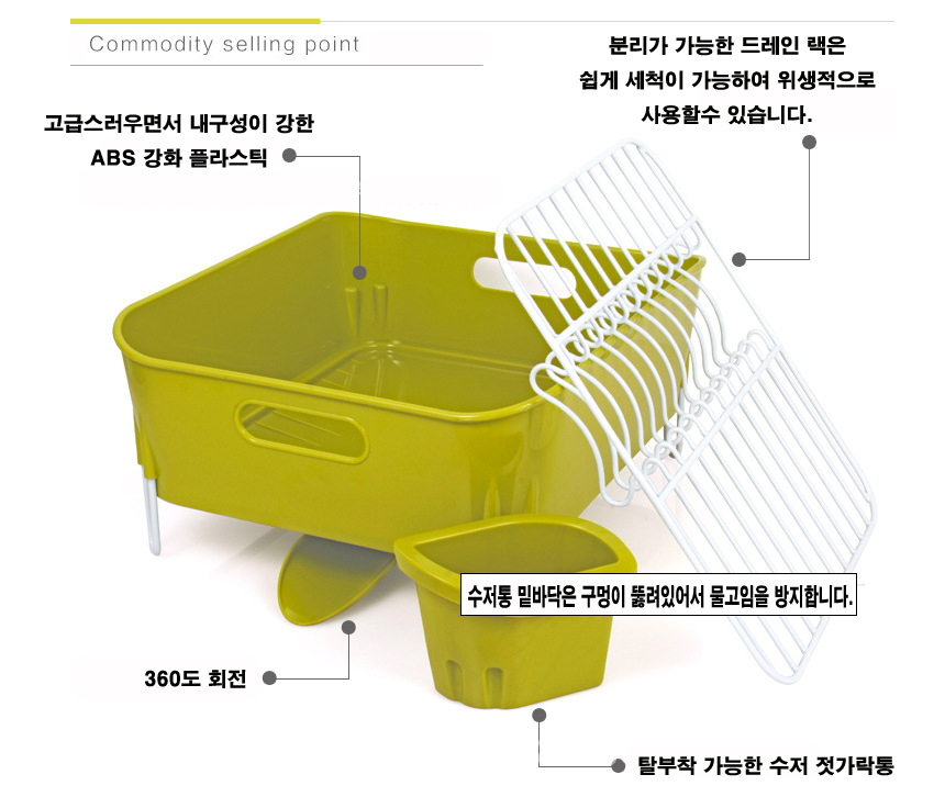 Folding single-stage tableware Drying table Drain 
