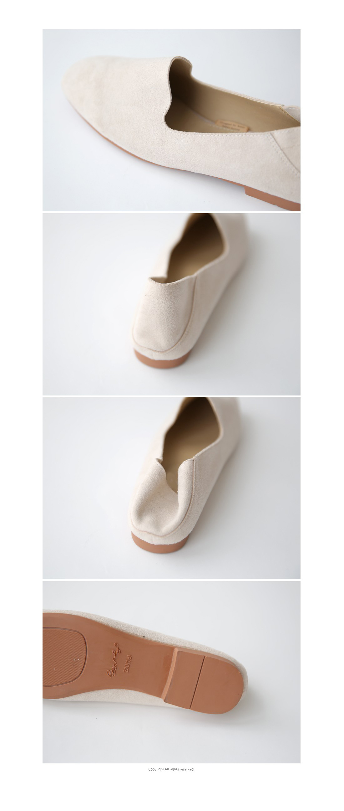 New Basic simple suede folding loafers 2cm sd