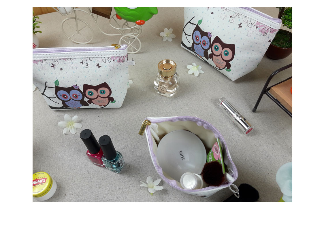 New Owl Character 5 Cosmetics Pouch Set 30 Female 