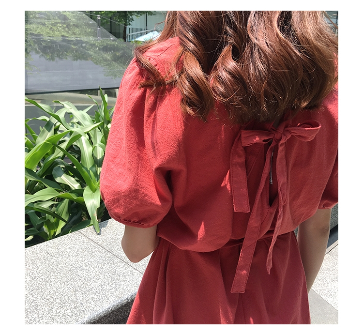 NEW FASHION LADY GIRL DRESS Long Ribbon Linen Long