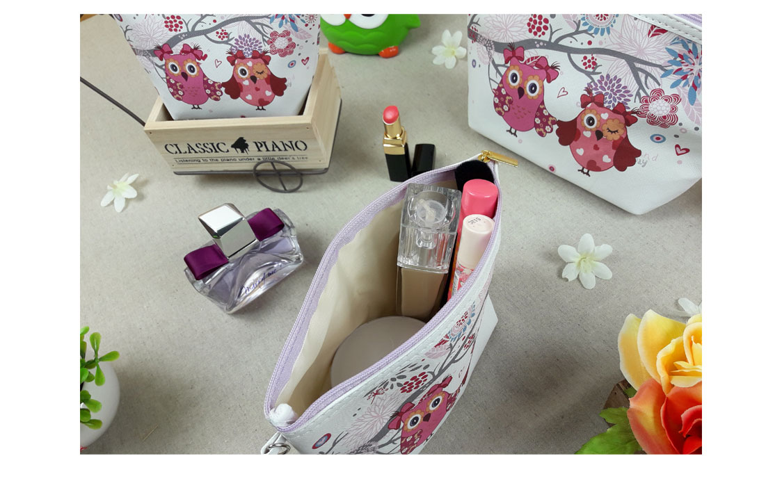New Owl Character 5 Cosmetics Pouch Set 30 Female 