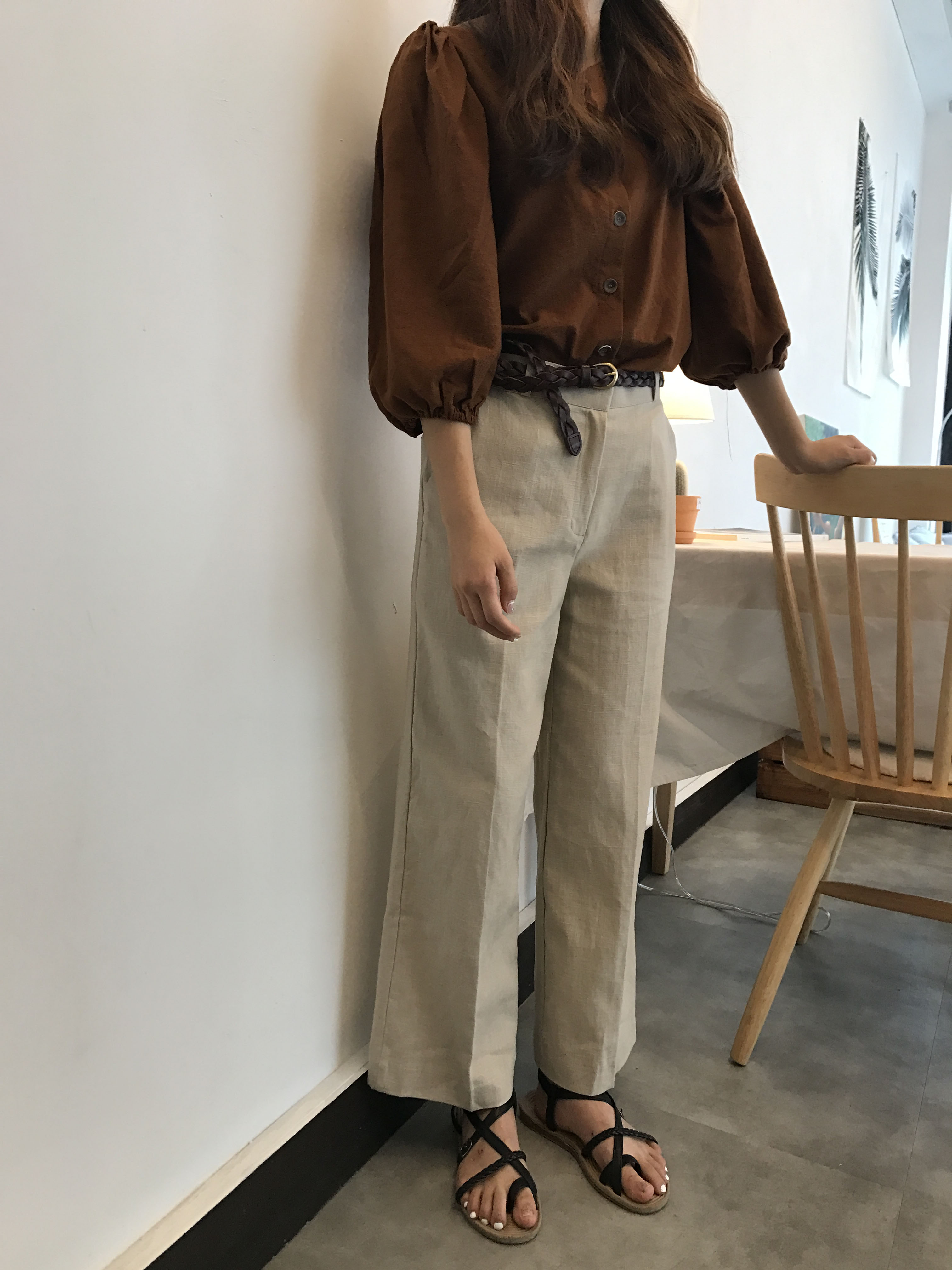 New Women's Pants Women's Wide Linen Slacks 