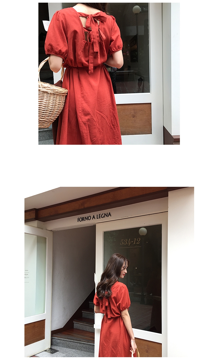 NEW FASHION LADY GIRL DRESS Long Ribbon Linen Long