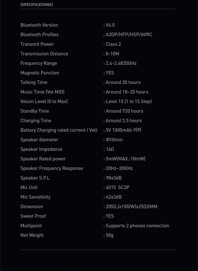 NEW BLUETOOTH EARPHONE BRITZ BZ-N5000 High quality