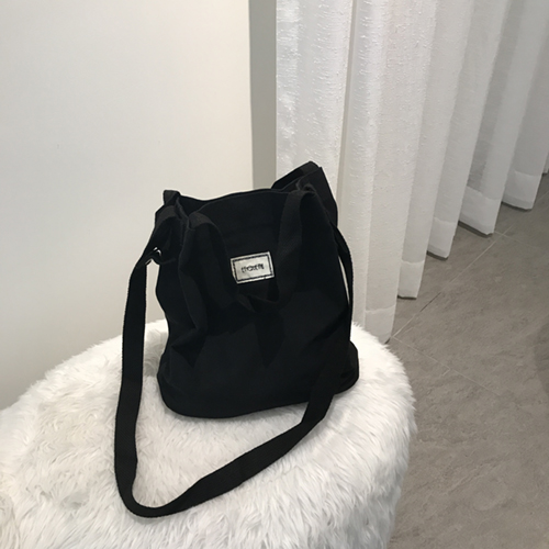 NEW ECO BAG mini eco bag canvas back small black d
