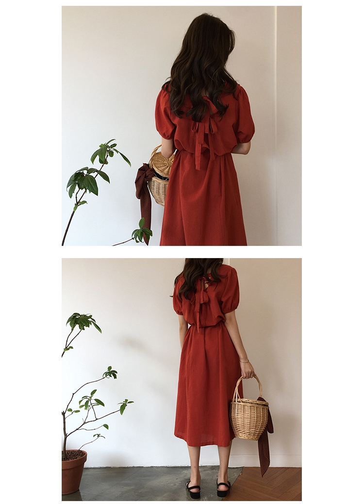 NEW FASHION LADY GIRL DRESS Long Ribbon Linen Long