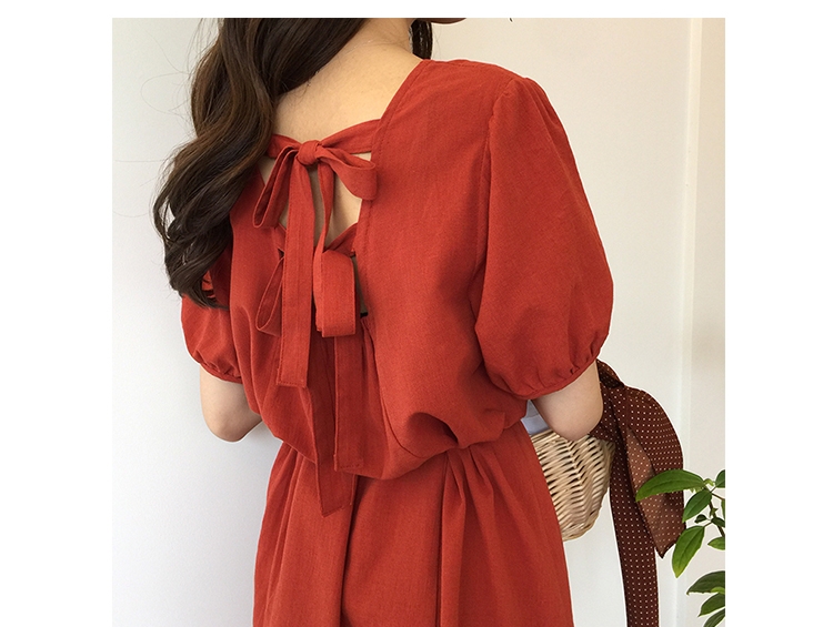 NEW FASHION LADY GIRL DRESS Long Ribbon Linen Long