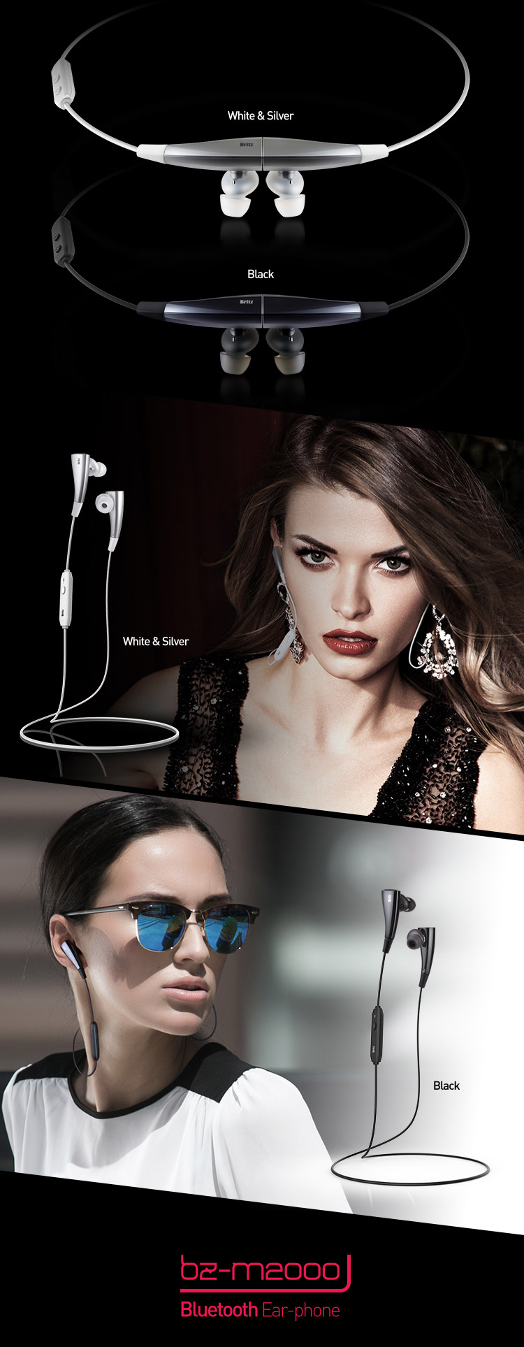 NEW BLUETOOTH EARPHONE BRITZ BZ-M2000 High quality