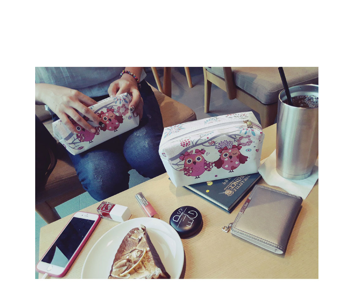 New Owl Character 5 Cosmetics Pouch Set 30 Female 