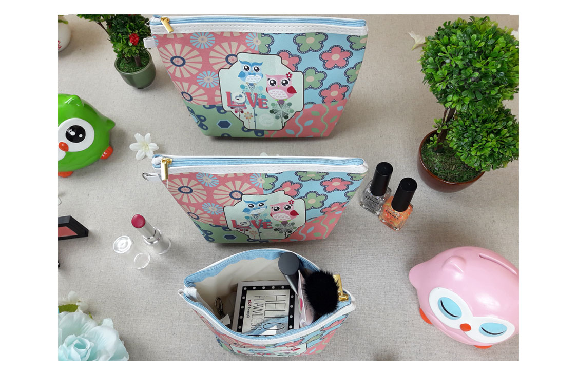 New Owl Character 5 Cosmetics Pouch Set 30 Female 