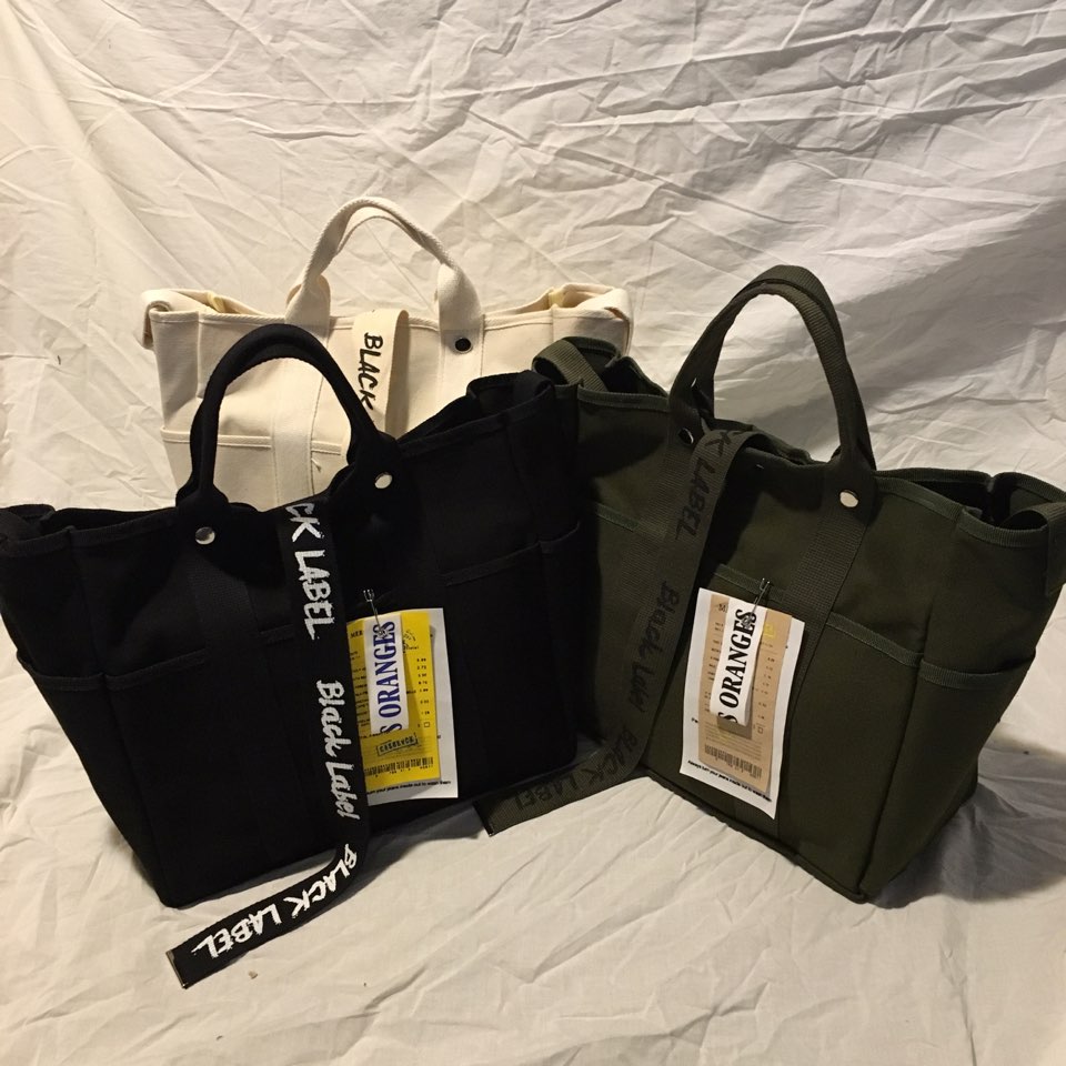 Black Label Shopper Canvas Adorable Eco Bag Three 