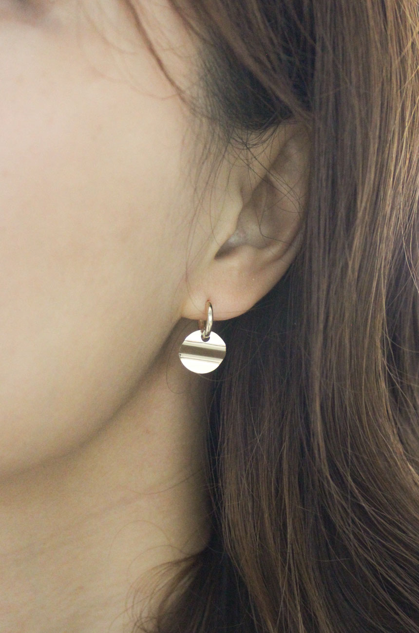 Coin Wave One-Touch Earrings 14k Wave 14k Girl 14k