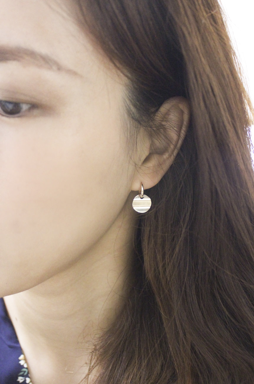 Coin Wave One-Touch Earrings 14k Wave 14k Girl 14k