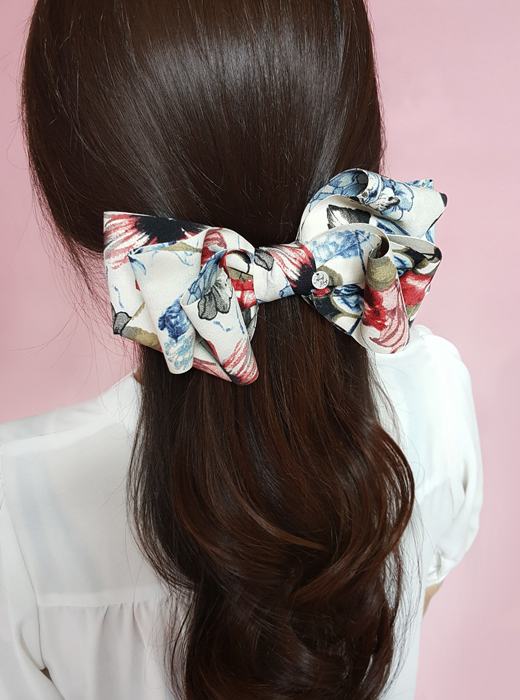 Big Volume Ribbon Pin 2color Romantic style Point 