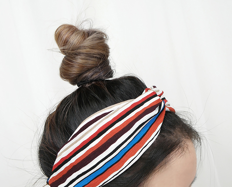 Vacation Color Stripe Bandana Hair Band Headband W