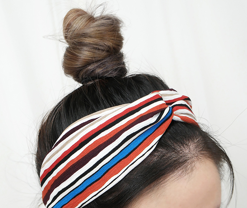 Vacation Color Stripe Bandana Hair Band Headband W